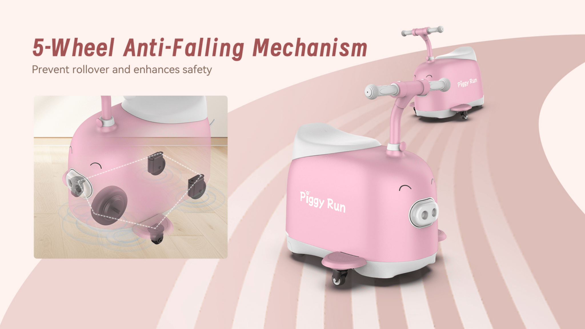 Piggy Run C8 Kids Ride On Drift Scooter - EVORIDE CANADA