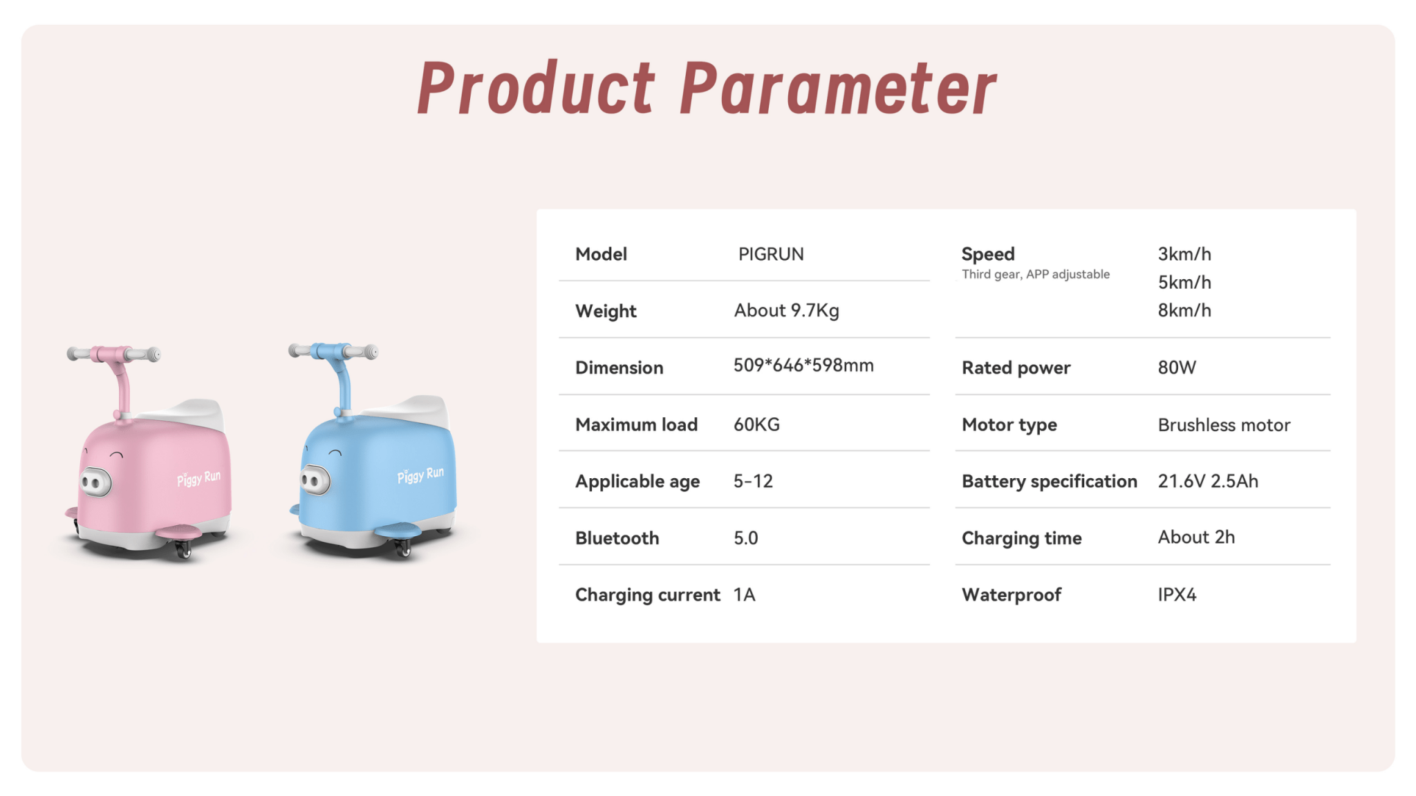 Piggy Run C8 Kids Ride On Drift Scooter - EVORIDE CANADA