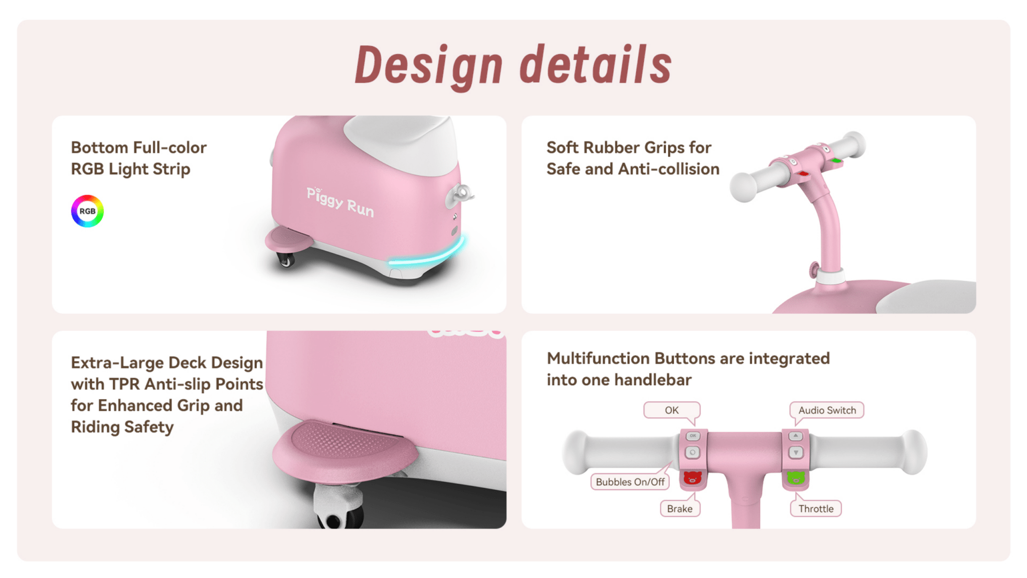 Piggy Run C8 Kids Ride On Drift Scooter - EVORIDE CANADA