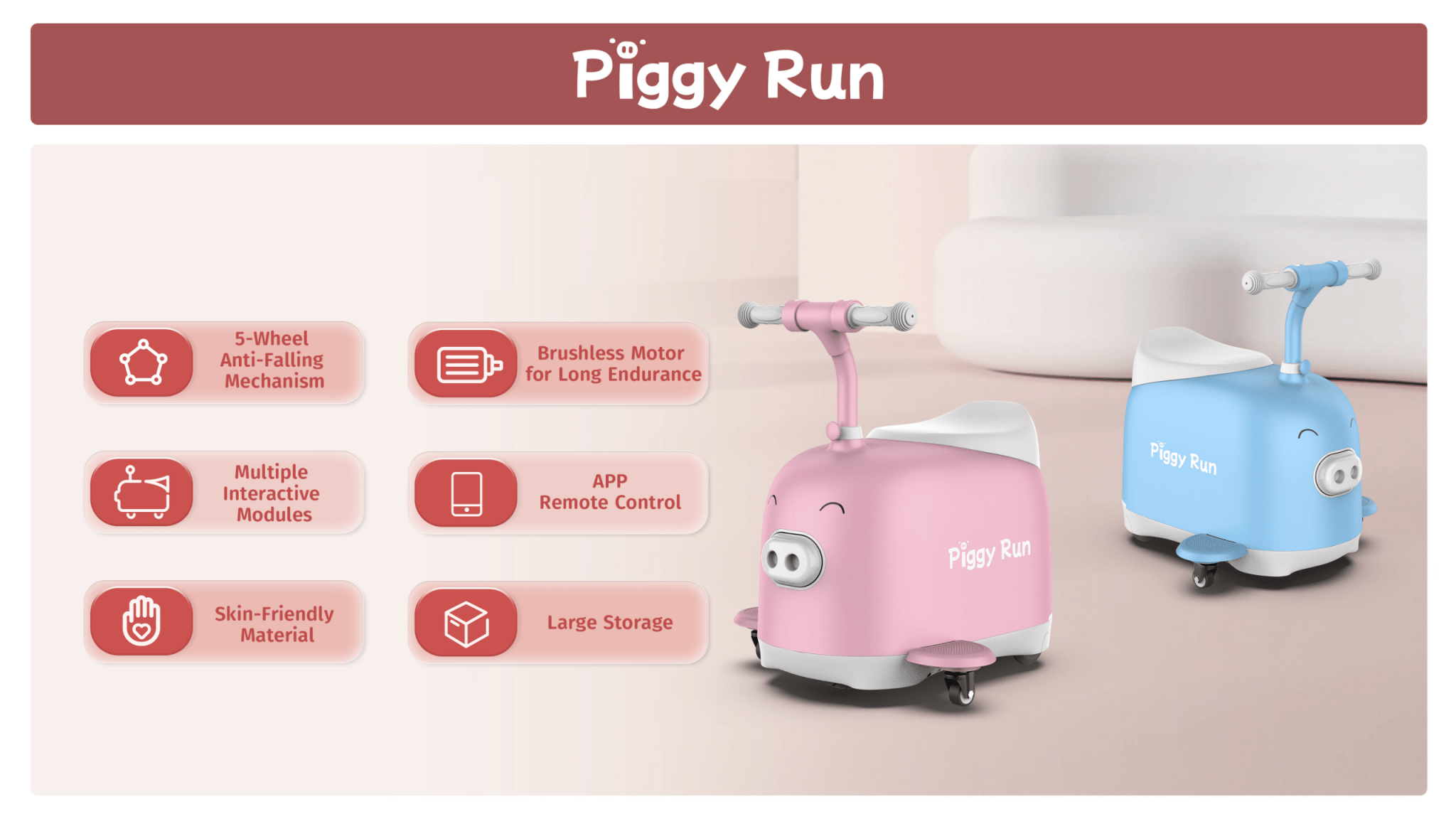 Piggy Run C8 Kids Ride On Drift Scooter - EVORIDE CANADA